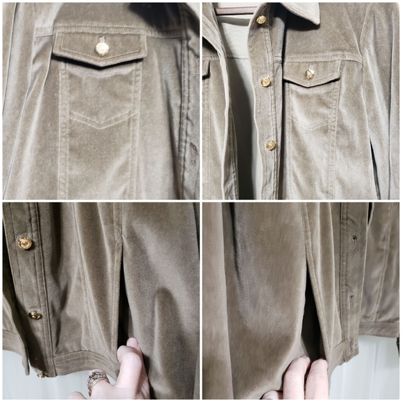 St. John Sport Tan Suede Feel Tan Jacket Sz ?? - Picture 12 of 14